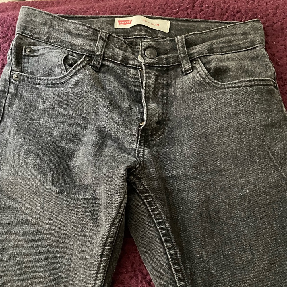 LOW RISE LEVIS BLACK JEANS - Picture 3 of 4